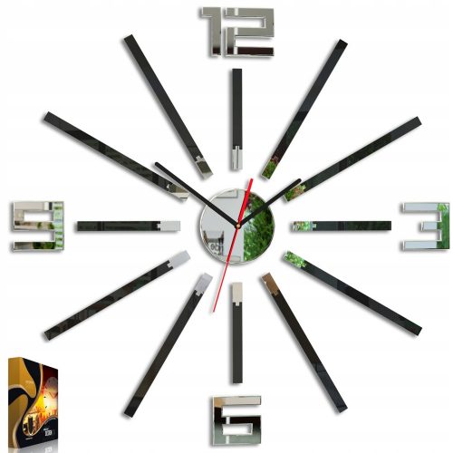 Ceas de perete ModernClock negru 65cm