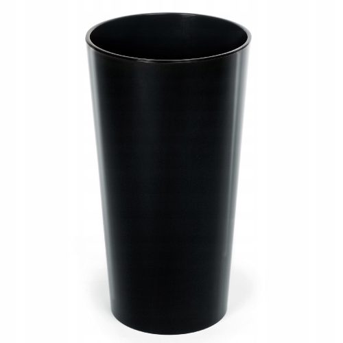  Ghiveci lamela 25 cm x 25 x 47 cm diametru 25 cm plastic negru