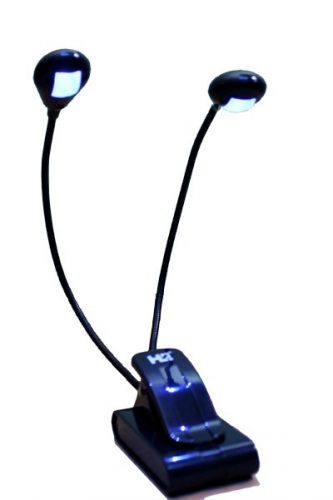  Lampă de birou cu clips 2x2 LED negru Shott