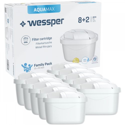  Cartuș filtrant pentru ulcior Wessper AquaMax, 10 buc.