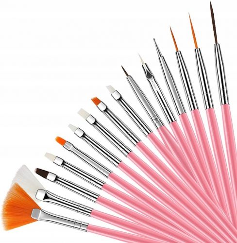  SET 15 PERIE DE DECORARE unghii HYBRID OMBRE GEL PROBE ROZ