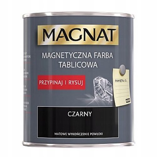 Vopsea latex magnetică pentru pereți și tablă Magnat 0,75 l, negru mat