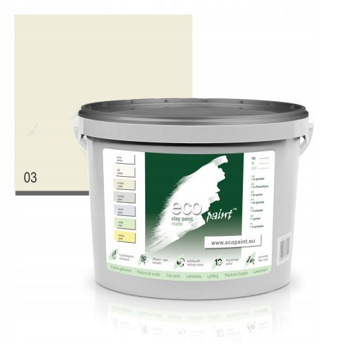 Vopsea perete din argila EcoPaint 10 l Cristal nud (bej) mat