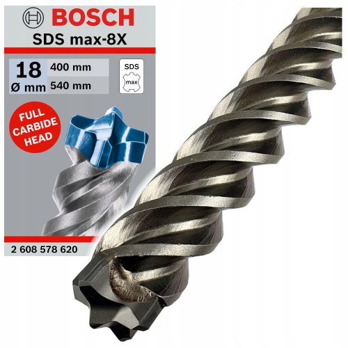  Burghiu Bosch SDS max-8X 18/540/400 pentru silicati