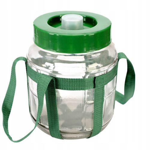 Borcan de sticla multifunctional SuperBottles 4 l cu bretele