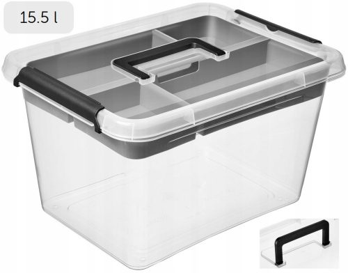 Moxom Insert Box container de depozitare cu capac 15,5 l