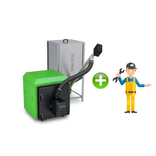  Cazan pe peleți KOSTRZEWA Mini Bio B NE 20 kW + SUBVENȚII + GRATIS + 0% RETE