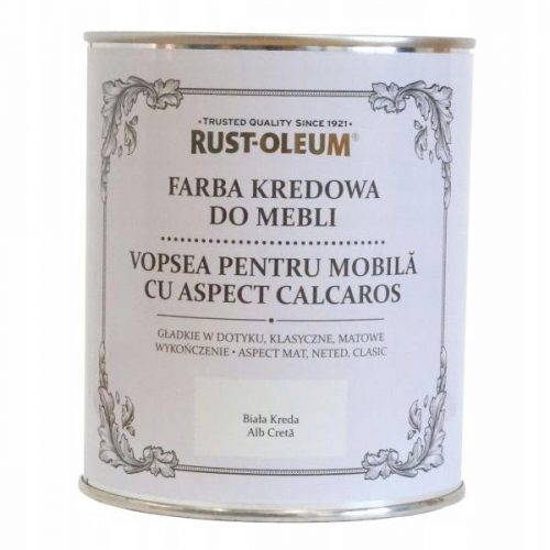 Vopsea acrilica pentru mobila Rust-Oleum 0,75 l White Chalk mat