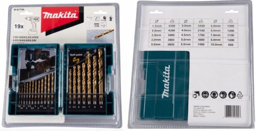  Set de burghie pentru metal Makita B-67795