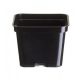  Ghiveci de flori, dimensiune 7,5 cm x 7,5 x 7,5 cm, plastic negru