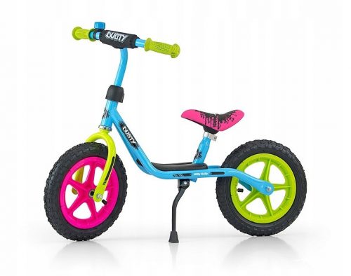  Bicicleta de echilibru Milly Mally multicolora 12" Albastru, Roz, Verde