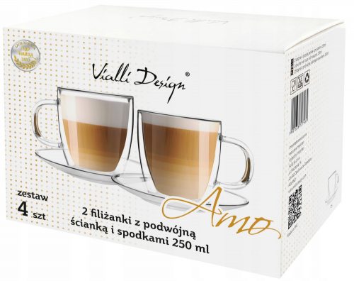 Vialli Design pahare cafea si ceai 250 ml 2 buc.