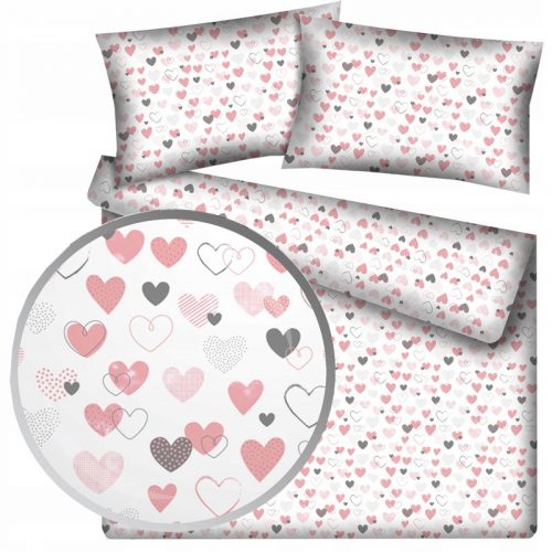  Set lenjerie de pat Design premium 160 x 200 cm nuante de roz