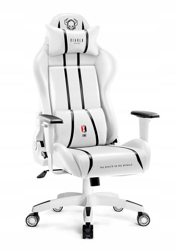  Scaune de gaming Diablo Chairs X-One 2.0, piele ecologica alba