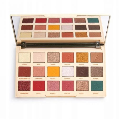  Paleta de farduri de pleoape Makeup Revolution Perla presată, satinată