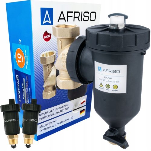 SEPARATOR MAGNETIC DE PURZIUNE AFRISO ADS160 + 2× aerisire Afriso 05001677723